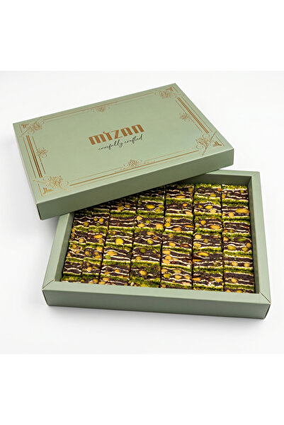MİZAN EXCLUSİVE ANTEP FISTIĞI KAPLI ÇİKOLATALI BAKLAVA LOKUM 500GR