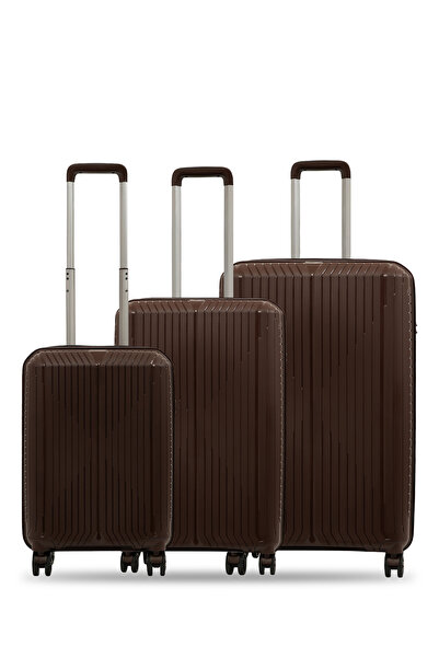 GROUND Sirius 3’lü Valiz Seti - 10728 - Acı Kahverengi