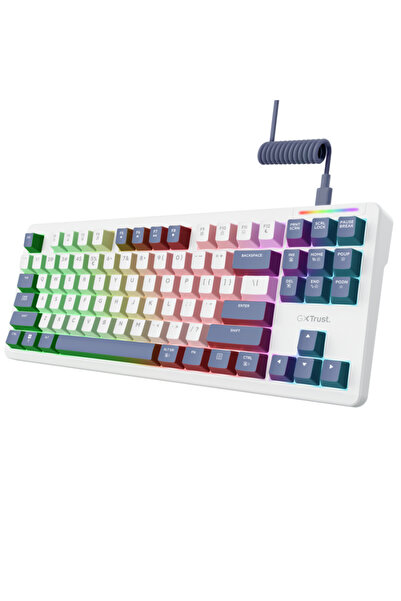 Trust Tastatura Mecanica Gaming GXT 872 Xyra, RGB, USB, alb