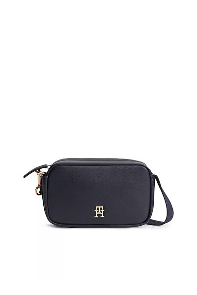 Tommy Hilfiger Women's Th Monogram Logo Crossbody Navy Blue Shoulder Bag