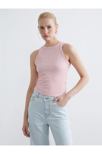 LC Waikiki Pink Crew Neck Women's Tank Top