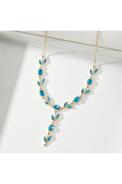 asc.home Steel+Zircon Blue Necklace 50 cm