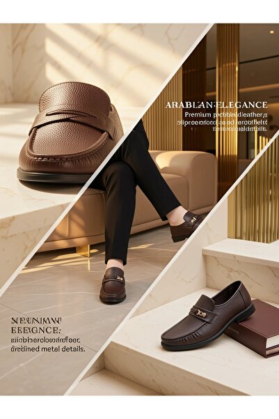 ArabTread Ultra-Soft Men's Leather Loafers - Non-slip Flexible Sole Comfortab...