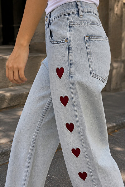 GRİİ WEAR Heartline Wide Leg Jeans