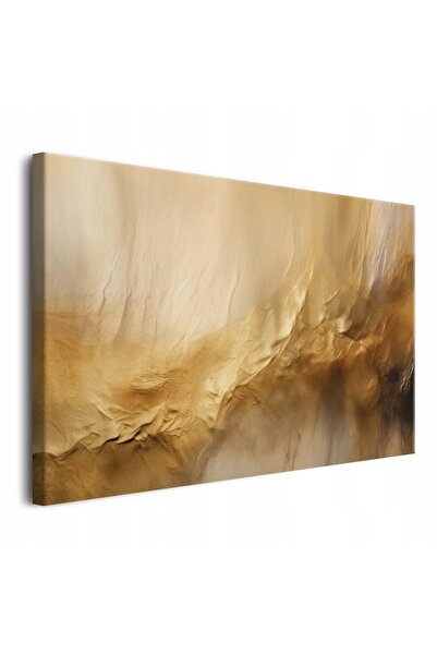 Naklejkomania Tablou auriu abstract pe panza, decor mural pentru camera de zi...