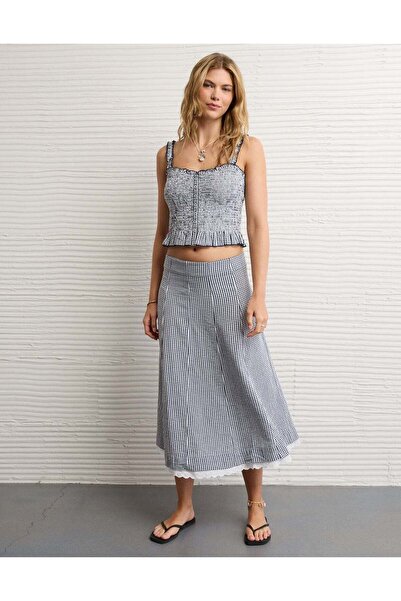AMERICAN EAGLE AE Smocked Button-Up Cami