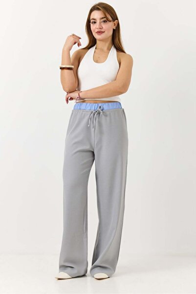 Raneel Kazançlı Alışveriş Women's Comfortable Cut High Waist Trousers with Wa...