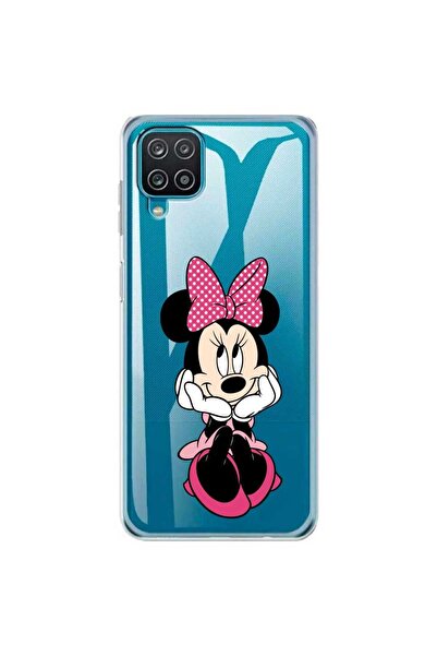 OEM Калъф, съвместим със Samsung Galaxy A12, силиконов, прозрачен, с десен Ми...