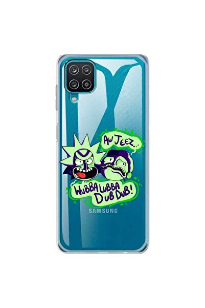 OEM Калъф, съвместим със Samsung Galaxy A12, силиконов, прозрачен, с десен Ри...