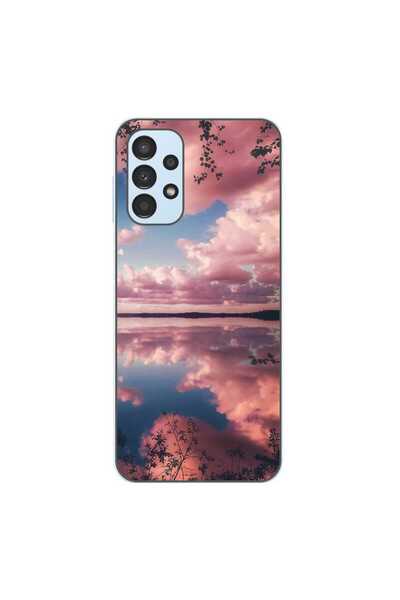 OEM Husa compatibila cu Samsung Galaxy A13 4G Silicon Gel Tpu Model Pink Clouds