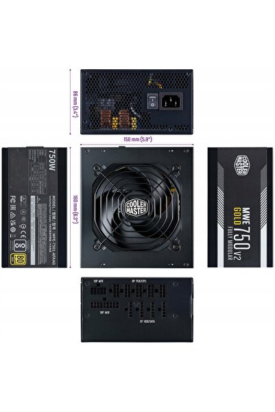 Kraft&dele Sursă de alimentare pentru computer Cooler Master MWE Gold V2 750W...