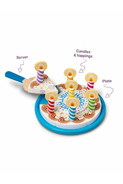 Melissa & Doug Wooden Birthday Cake Set