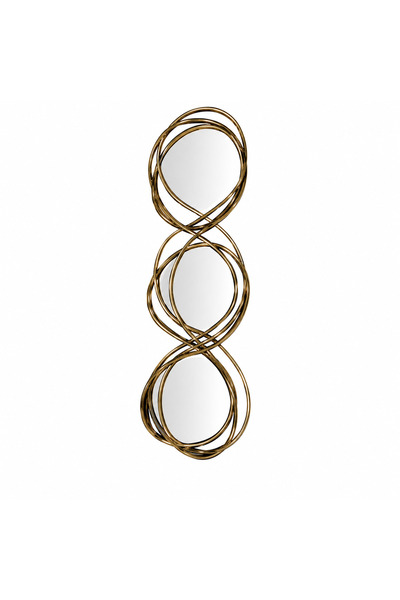 Kiana Trinity Brass Framed Mirror