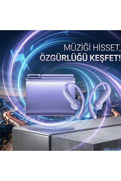 wiks Kulak Sağlığı Dostu Açık Kulak TWS Kulaklık, Kulak İçi Girmeyen Ağrısız ...