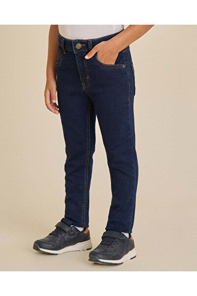 REDTAG Boys Dark Wash 5 Pocket Jeans