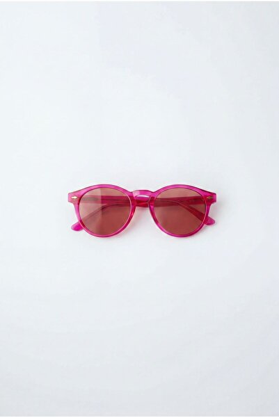Magu Girl's Fuchsia Round Sunglasses
