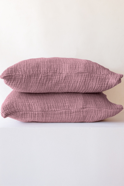 vivamaison 4 Layer Muslin Pillowcase Set of 2 50X70 cm 100% Cotton Breathable