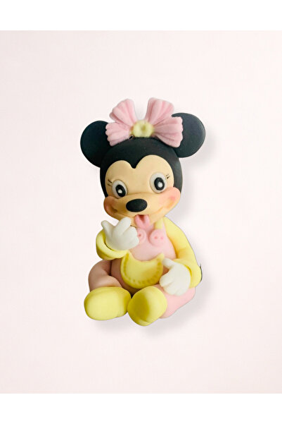 FigurinArt Figurină tort pastă de zahăr - Baby Minnie - Handmade