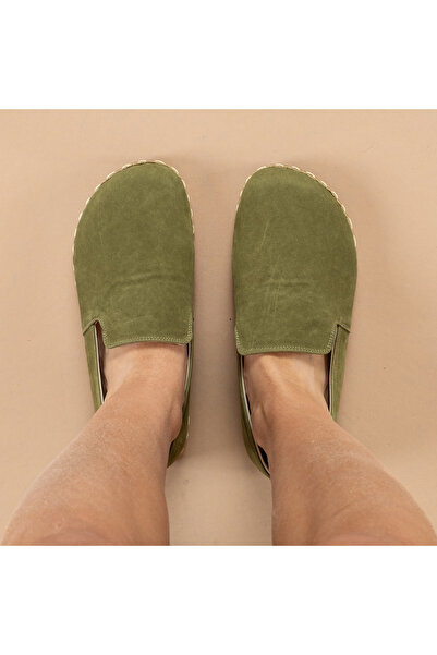 atlantishandmade Erkek Yeşil Süet Barefoot Günlük Ayakkabı