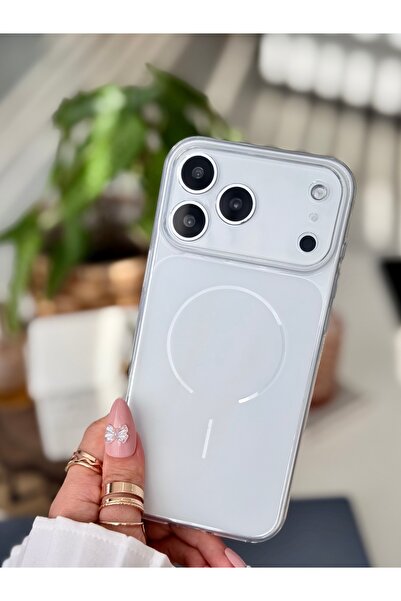 Go Aksesuar Iphone 17 Promax Uyumlu Transparan MAGSAFE Özellikli Parlak Şeffa...