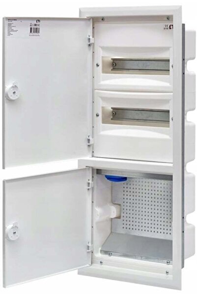 ETI Polam Cutie de distribuție hibridă 2X12, cu ușă metalică încastrată, albă...