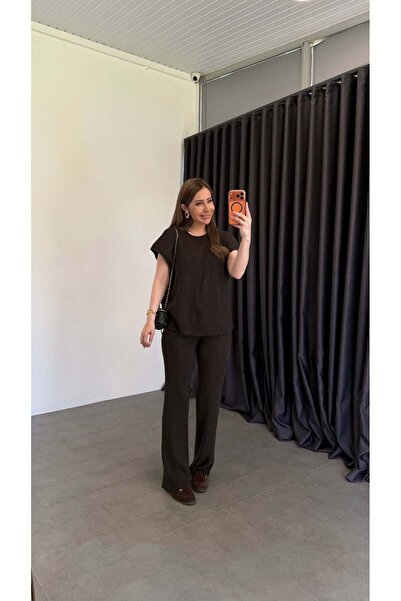 elif teke Μοφίν Μεγάλο Σετ Ριμπ Ρούχων Καφέ