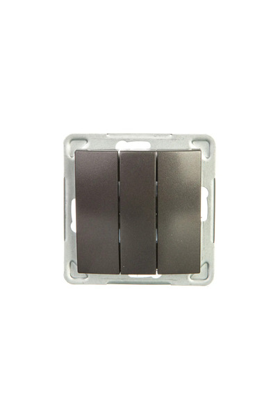 OSPEL Conector triplu IMPRESION antracit (LP-13y/m/50)