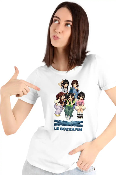 OEM Μπλουζάκι Le Sserafim K-pop Εμπορεύματα Serafim
