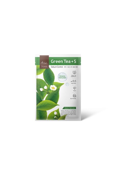 Organic India Ariul 7Days PLUS Green Tea + S Mask (Salicylic Acid with Betain...