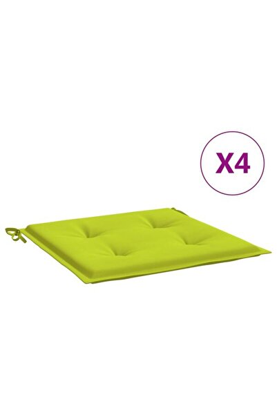 vidaxl Perne pentru scaune de grădină 4 buc. Verde 50 x 50 x 4 cm Țesătură Ox...