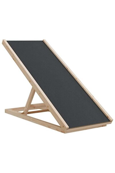 vidaxl Rampă pentru câini, gri, 100 x 40 cm, lemn masiv de brad