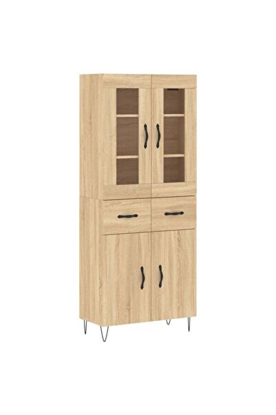 vidaxl Dulap înalt, stejar Sonoma, 69,5 x 34 x 180 cm, lemn prelucrat