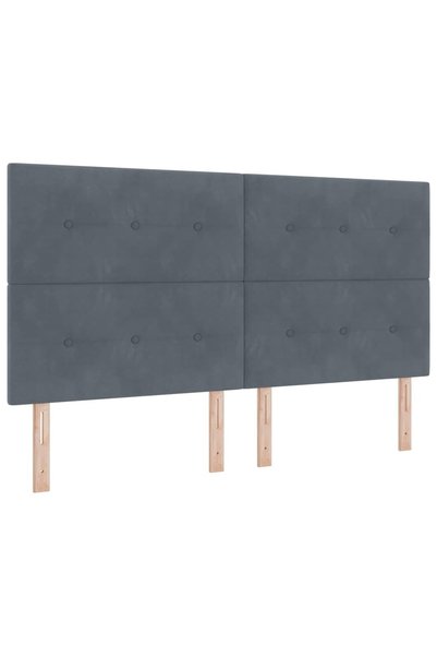 vidaxl Tăblie cap Gri închis 180 cm Catifea
