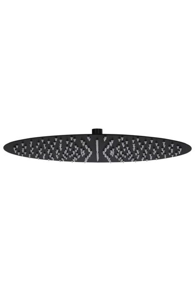 vidaxl Cap de duș tip ploaie, rotund, negru, 40 cm, din oțel inoxidabil