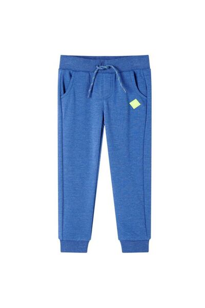 vidaxl Pantaloni de trening pentru copii, albastru melanj, 128