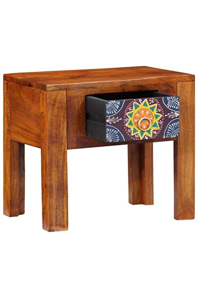 vidaxl Masă laterală cu sertar cu depozitare Maro 40 x 30 x 36 cm