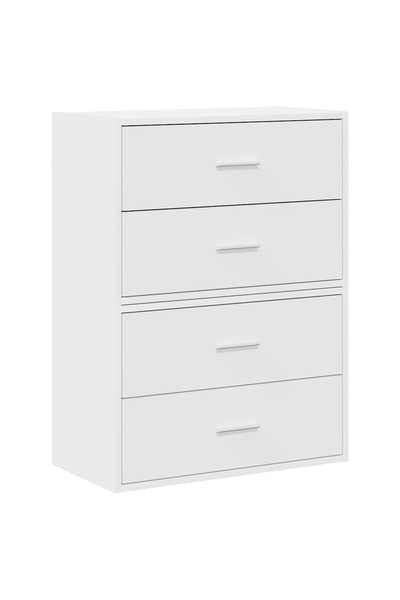 vidaxl Dulapuri cu 2 sertare 2 buc Alb 60x31x40 cm Lemn prelucrat