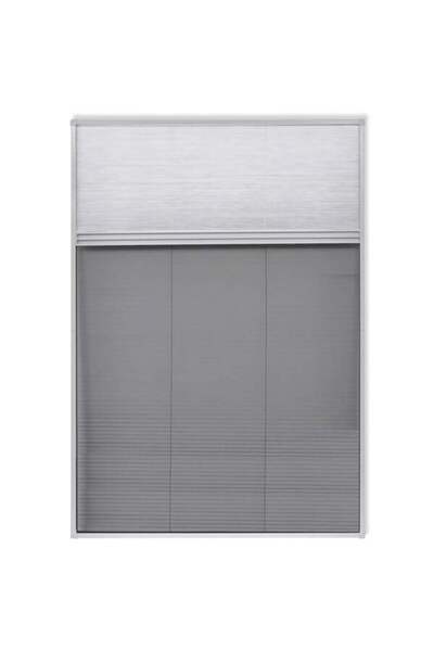 vidaxl Plasă plisată anti-insecte pentru fereastră, cu parasolar, 160 x 80 cm