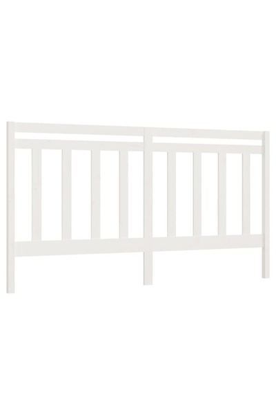 vidaxl Tăblie de pat, alb, 206x4x100 cm, lemn masiv de pin
