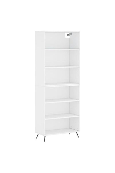 vidaxl Dulap înalt, Alb, 69.5 x 32.5 x 180 cm, Lemn prelucrat
