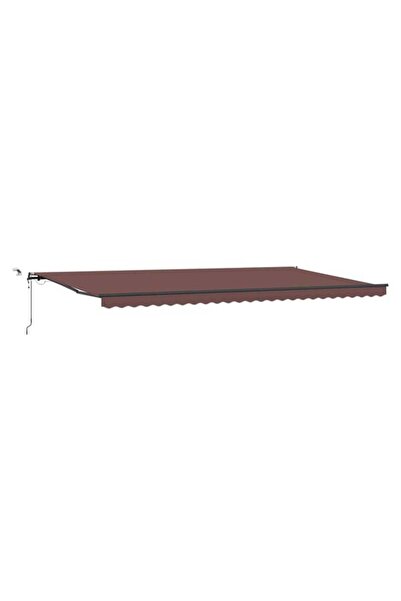 vidaxl Copertină retractabilă automată cu LED-uri, maro, 600 x 300 cm