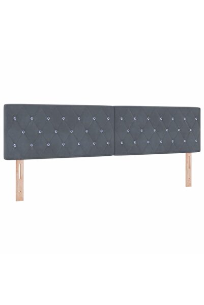 vidaxl Tăblie cap Gri închis 180 cm Catifea