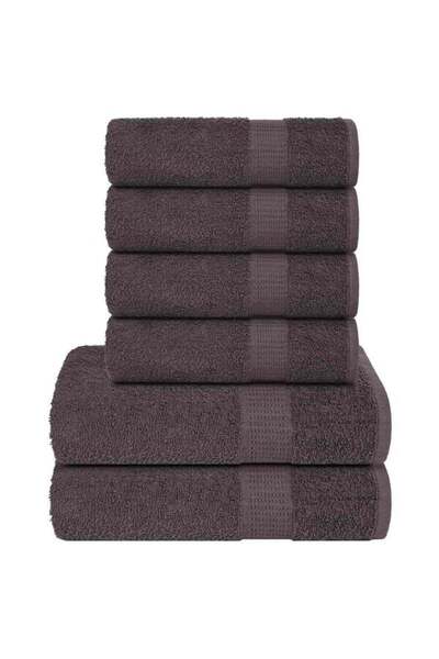 vidaxl Set de prosoape FROGN, 6 piese, antracit, 360 g/m²