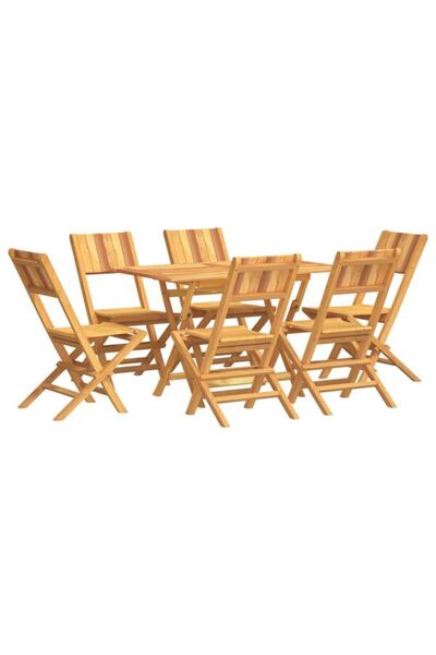 vidaxl Set mobilier de grădină din 7 piese, lemn masiv de tec