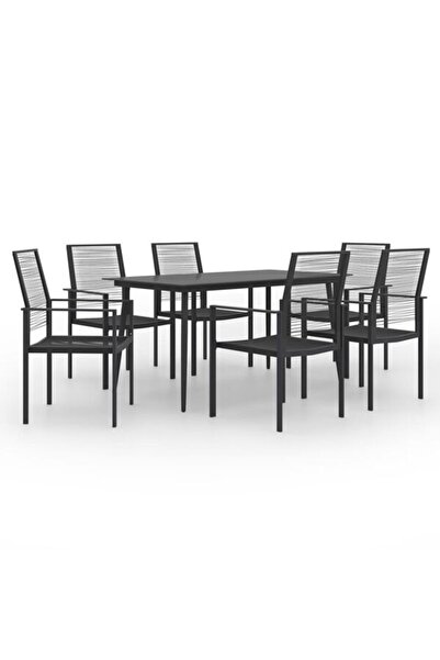 vidaxl Set mobilier de grădină, 7 piese