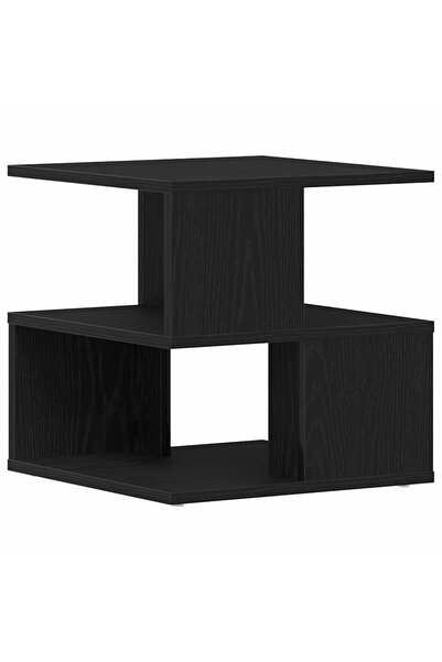 vidaxl Masă laterală Stejar Negru 30 x 30 x 55 cm Lemn compozit