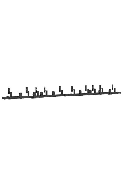 vidaxl Set de feronerie pentru ușă glisantă, Negru, 305 cm, Oțel