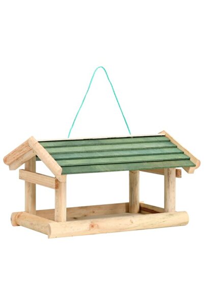 vidaxl Hranitoare pentru păsări, 35 x 29.5 x 21 cm, Lemn masiv