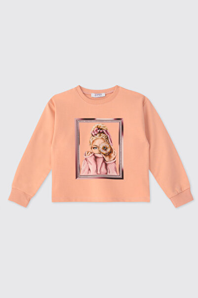 Panço Baby Girl Powder Sweatshirt