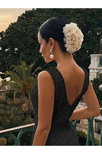 Vella Moda Kadın Askılı V Yakalı Uzun Triko Elbise